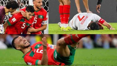 إصابة لاعب المنتخب المغربي